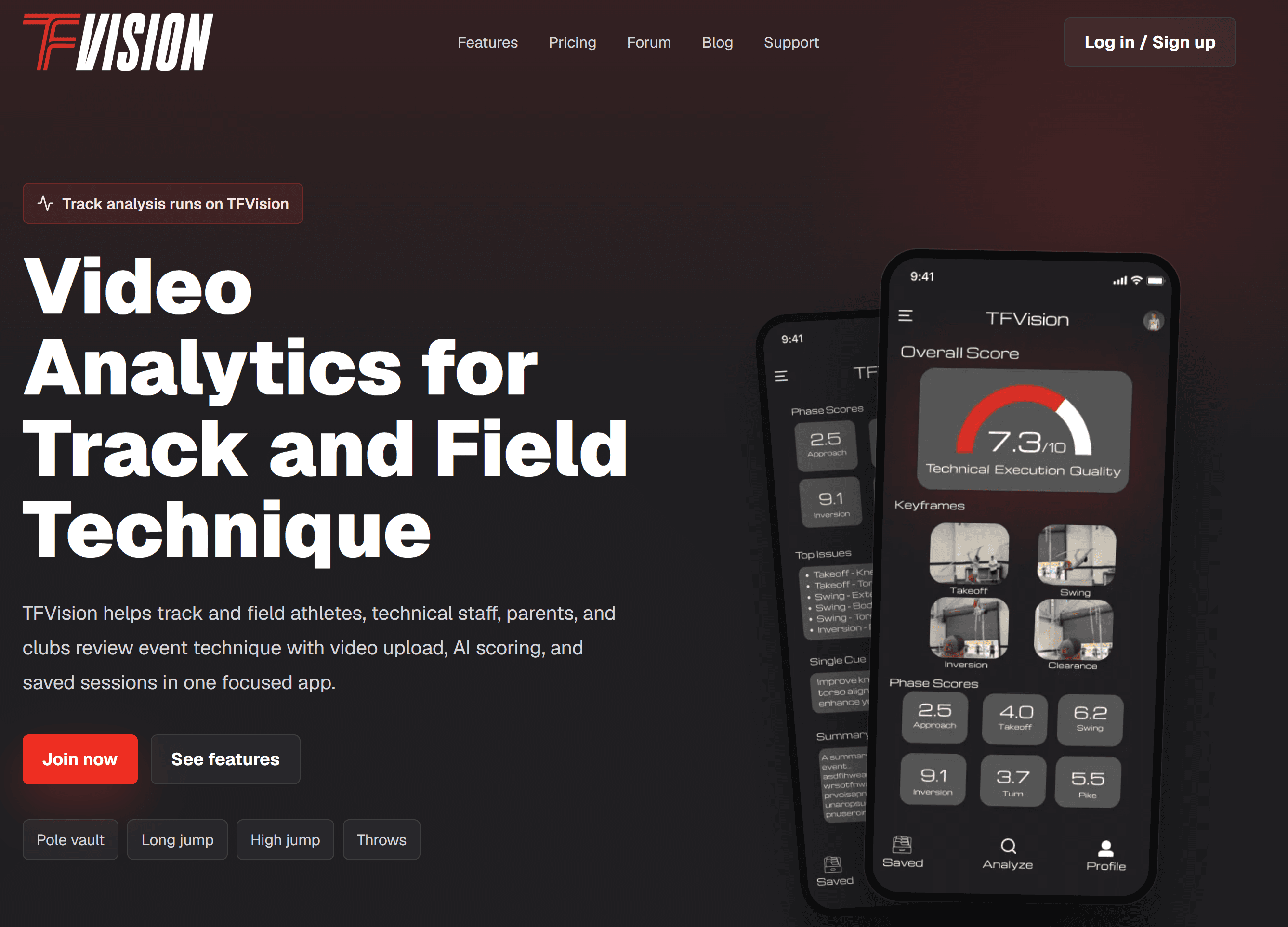 TFVision founder-built product interface